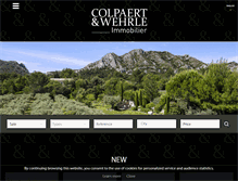 Tablet Screenshot of colpaertwehrle-immobilier-provence-alpilles.com